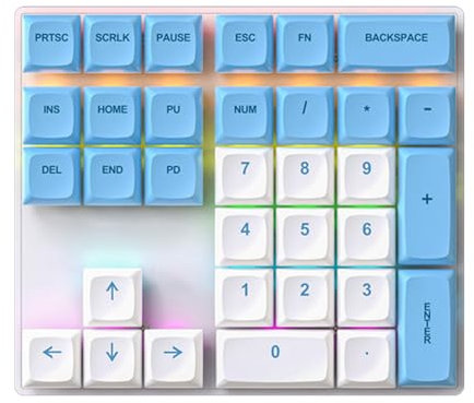 MULAIDI Pavé numérique filaire 33 touches USB avec pavé numérique externe portable pour PC, ordinateur portable, clavier de jeu, pavé numérique mécanique, accessoire de jeu