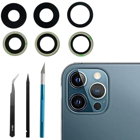 Dakexiong 12 PRO Max - Lentille de Remplacement pour Caméra Arrière iPhone 12 PRO Max (6,7 Pouces), Lentille de Remplacement en Verre avec Kit d'Outils de Réparation, Anti-rayures