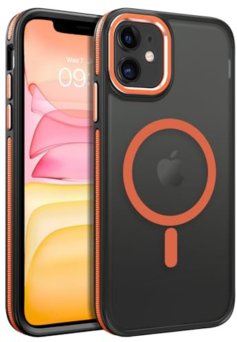 VENINGO Custodia magnetica per iPhone 11, compatibile con MagSafe aggiornata [protezione di grado militare da 4 piedi] opaca traslucida antiurto protettiva per donne uomini ragazze custodia per iPhone