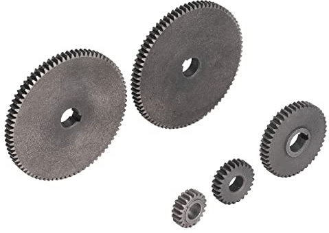 5 pezzi ingranaggi per tornio, HT250 set di ingranaggi per tornio in ferro grigio metallo Mini T80 T45 T25 T20 kit di accessori di ricambio per taglio per mini torni e macchine