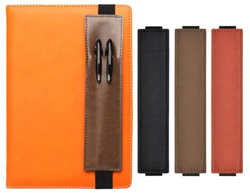 IKOPFLN 3 Stück FedermäPpchen Klein, Stifthalter Notizbuch, MäPpchen Klein mit Verstellbarem Gummiband, StiftemäPpchen füR TagebüCher Schule ZubehöR