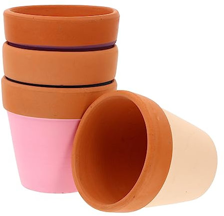 Sosoport 4stücke Delicate Mini Flowerpot Keramik Für Sukkulenten Zufälligen Pastellfarben Deko Für Zuhause Büro Und Garten Für Kleine Pflanzen