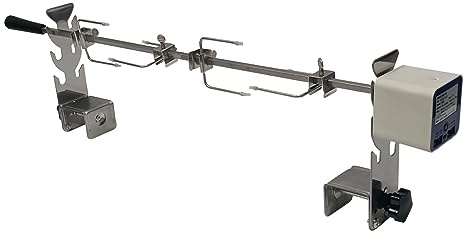 Kit de rôtissoire universel pour camping en plein air, barbecue, installation rapide, accessoire de gril portable avec trois hauteurs réglables en longueur, moteur robuste et fourchette à poulet,