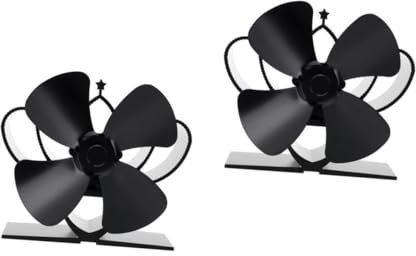 MAGICLULU 2pcs Stove Fan Warm Air Fan Silent for Log Burner for Wood Burning Stove