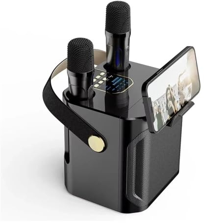 JQVDE Haut-Parleur Bluetooth karaoké Haute Puissance avec Double Microphone Boombox Portable 360 ​​Stereo Surround Subwoofer sans Fil étanche(Multidiag Pro BT)