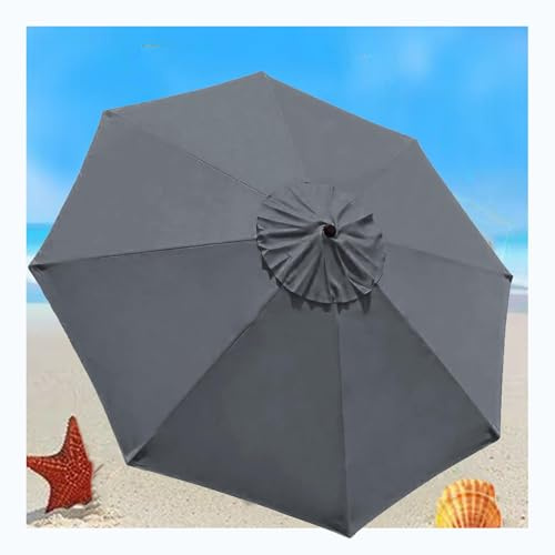 Rechange Toile de Parasol de Jardin, 2 M 2,7 M 3,0 M, 6 Baleines 8 Baleines, Auvent de Remplacement Toile de Rechange Housse de Parapluie imperméable lavable Facile À Install(W1,8 Ribs- 11.5 FT 350 cm