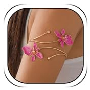 YANCHUN Bracciale da braccio con fiore per le donne regolabile braccialetto braccialetto dorato bracciale superiore gioielli regali per le donne, lega metall, Nessuna pietra preziosa