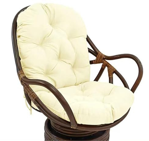 ZASEZOD Schaukelstuhl Auflage Wasserdicht Rattan, Weich Verdickt Sitzkissen Rückenlehne Polster, Ersatzpolster Hochlehner Auflagen für Wohnzimmer, Garten, Indoor Outdoor(A13,120 x 60 cm)