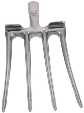 LOORGVEL Forcone da Giardino in Acciaio Manganese Multiuso per Scavo e Zappatura Attrezzo Manuale Resistente per Diserbo Allentamento e Trapianto Terreno Orto e Giardino