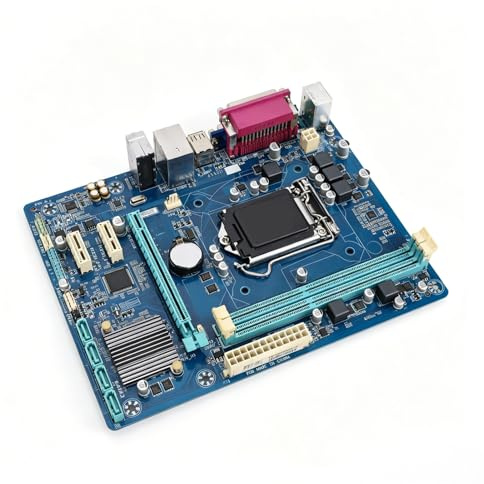 Jectse Carte Mère ATX de Jeu H61 LGA 1155, Prise en Charge du Processeur I3/i5/i7, Remplacement D'installation Facile, Quatre Ports Série ATA II, Remplacement D'installation Facile