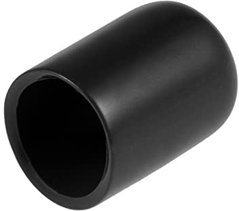 sourcing map 20uds Caucho Extremo Tapas 12mm ID Vinilo Redondo Extremo Tapa Cubierta Tornillo Rosca Protectores Negro