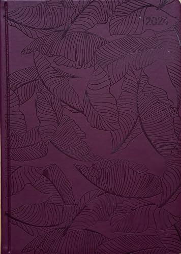 Ladytimer Grande Deluxe Purple 2024 - Taschen-Kalender A5 (15x21 cm) - Tucson Einband - mit Motivprägung - Weekly - 128 Seiten - Alpha Edition