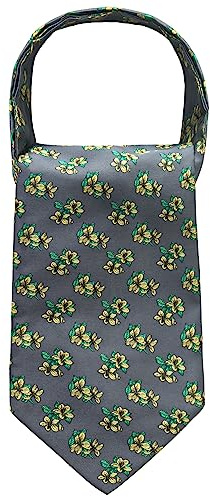 WANYING Herren Krawattenschal Ascotkrawatte Ascot Cravat Schal Cravat Ties Halstuch Classic Retro Schick für Gentleman - Blümchen Muster Grau