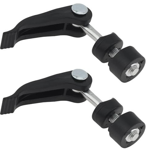 SMGDA 2 PCS Seat Post Quick Release Pin Bike Seat Clamp M6, Bicycle Binder Clamp Bolt, Quick Release Clamps Locking Screws for Cutting Machine (Plastic: Black Color)