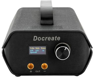 Punktschweißgerät,Mini Punktschweißgerät Farad-Kondensator 3000F mit 4X Punktschweißnadeln,Unterstützt 0,1-0,3mm Nickelband,1-120W (Kabel Stromversorgung)