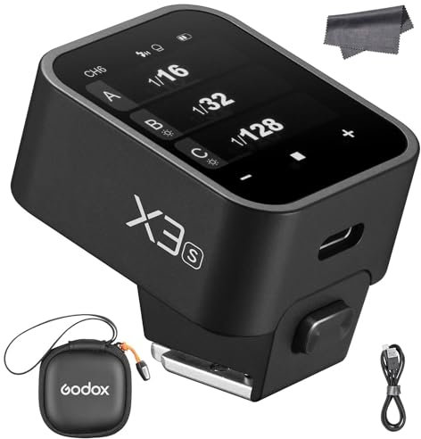 Godox X3-S X3S X3 S TTL Wireless Flash Trigger Compatible with Sony Camera, 1/8000s HSS Transmitter with OLED Touchscreen, Autoflash Multiple Flash Modes (X2T-S Xpro-S Upgrade Version)