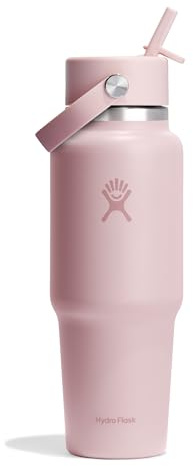 HYDRO FLASK - Travel Bottle 946 ml (32 oz) - Insulated Stainless Steel Water Bottle with TempShield Vacuum Insulation and Leakproof Flex Straw Cap - Fits Most Cupholders - Trillium