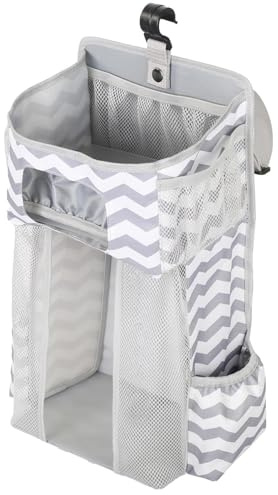 Caddy per culla da 1 pz - Portapannolini da appendere, organizer per pannolini per fasciatoio e culla | Organizer da appendere per lettino, organizzazione della cameretta, porta pannolini per bambini