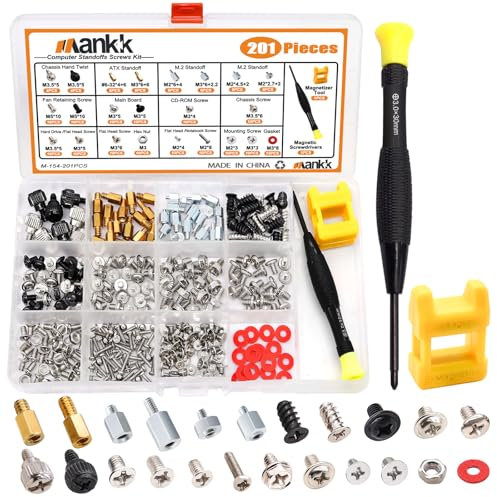 mankk 23 Sizes M.2 Computer Screws Motherboard Standoffs Laptop Screws for Motherboard,HDD Hard Drive,SSD,PC Case,PC Fan,ATX Case,CD-ROM