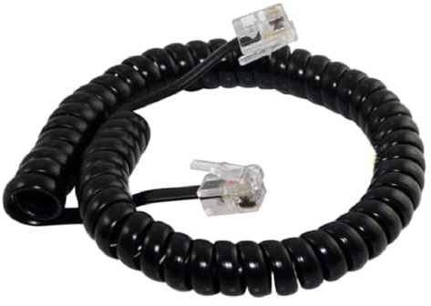 Gissroys Cavo telefonico RJ9 RJ11 4P4C a spirale fisso fisso fisso per chiamate chiare e durata 200 cm 300 cm