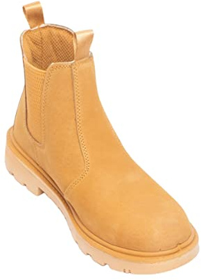 GRAFTERS Safety Chelsea Dealer Boots , Honey Nubuck, 5 UK