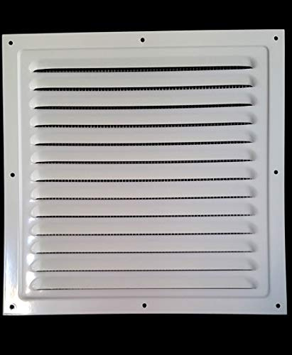 Rejilla de ventilación metálica con mosquitera, entrada y salida del aire