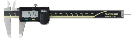 Mitutoyo Digital ABS AOS Messschieber, 0-150 mm, runde Tiefenmessstange, Datenausgang | 0,01 mm, Nullpunkt gespeichert, rundes Tiefenmaß, Datenausgang