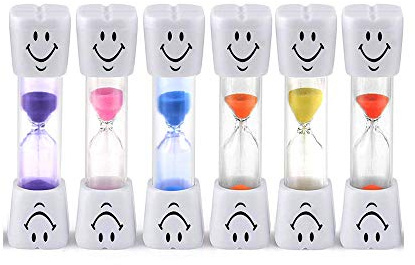 YosicilWaroom 6 PCS Colorful Sand Timer,Hourglass Sandglass Sand Clock Timer,Children Brush Their Teeth Kitchen Countdown for Home and Educational Purposes, Home decor Gifts Craft Toys (B)