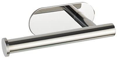 WENKO Turbo-Loc Toilettenpapierhalter Orea Shine, Befestigen ohne bohren, Papierrollenhalter für griffbereite Aufbewahrung des WC-Papiers, rostfreie Qualität aus Edelstahl glänzend, 16 x 4,5 x 7 cm