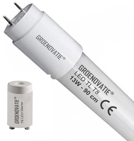 Groenovatie LED TL T8 Rohr, 13W, 90cm, 1625 Lumen, Glas, 840 Neutralweiß