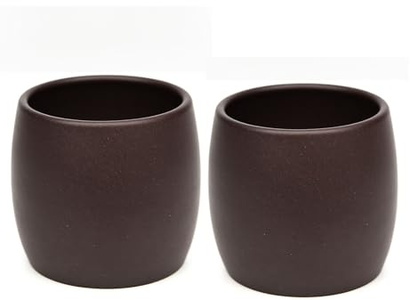 YXHUPOT Teetasse 2 Stück chinesischer Ton echter schwarzer Sand Heijingan Zisha GongfuTea Tassen (runde Trommel)