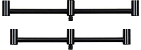 Fox Black Label 3 Rod Slim Buzz Bars - 2 Buzzerbars für Banksticks & Rod Pods, Rutenhalter zum Karpfenangeln, Rutenhalterung, Rutenständer, Rutenauflage