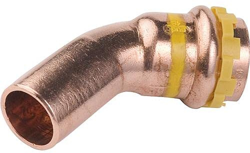 Aalberts Kupfer Pressfitting Bogen 45 I/AD:18mm PG 5040 Gas