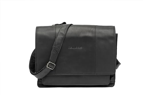 New Looxs Fellini Leather Radtasche, Black, 40 x 15 x 31 cm