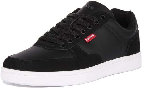 Levi's Men's Reece Sneakers, Regular Black, 10 UK