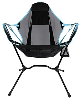 Danzyt Campingstuhl Faltbar Outdoorstuhl Klappstuhl Outdoor-Klappstuhl Mit Kissen Tragbarer Bequemer Angelstuhl Campingstuhl Ultralight Travel Faltstuhl Camping-Stühle (Color : Blue)