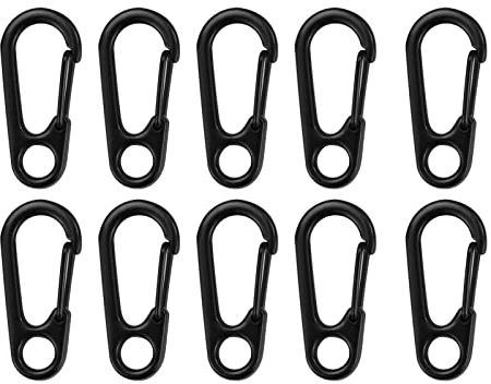 20 Stück Mini-Karabinerhaken Schlüsselanhänger für Klettern und Camping - Kleiner Karabiner mit Schlüsselring