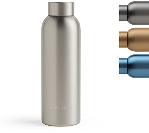 waterdrop® Gourde Inox 600ml – Bouteille Isotherme Réutilisable, Sans BPA, Double Paroi Inox Étanche, Pour Boissons Chaudes ou Froides, Idéale au Bureau, Sport, Maison, Voyage