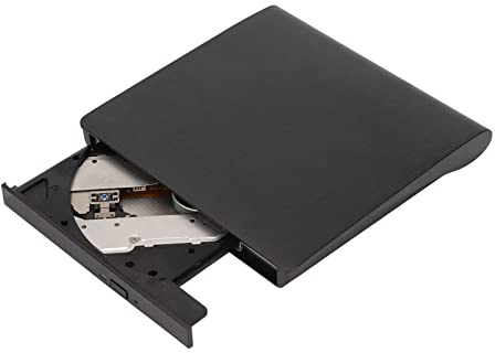 Dpofirs Lecteur DVD USB, Lecteur CD DVD Externe pour Ordinateur Portable USB 3.0, Lecteur de CD ROM 5 Gbit/s Compatible avec Win XP 7 8 10 2003 Vista Linux OS X