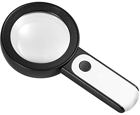 Förstoringsglas LED-förstoringsglas, 30X belyst förstoringsglas Handhållen med 18 LED-lampor Läsförstoringsglas Dubbelglaslins för seniorer Läshobby Hantverksinspektion vision