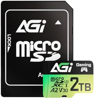 AGI TF138 Micro SD Karte 2TB Speicherkarte mit SD Adapter MicroSDXC | UHS-I, A2, U3, V30, Lesegeschwindigkeit bis zu 170 MB/s fuer Drohne, Dashcam, Kamera, Telefon, Switch und PC