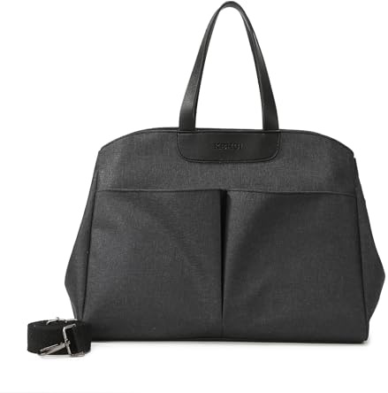 SONARIN Sac à Langer Multifonctionnel Léger pour Bébé, Bandoulière Imperméable de Maternité, Fourre-tout de Voyage avec Crochets de Poussette (Noir)