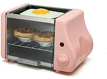 Máquina de desayuno multifuncional 3 en 1 máquina de desayuno multifunción Mini horno eléctrico panadería horno asado parrilla huevos fritos tortilla sartén máquina de desayuno máquina de hacer pan t