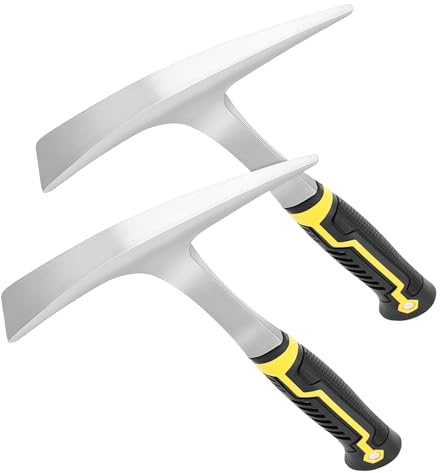 TAICHEUT 2 Pack 30oz Weeding Mattock Hoe, Small Rock Pick Axe with A Pointed Head and Pick Axes for Digging, Mining, Carpenters, Geologists