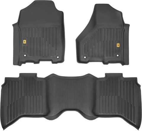 CAT® JustFit™ 3D Fußmatten für Dodge Ram 1500 Crew Cab 2009-2018, passgenaue Bodeneinlagen für Dodge Ram 2500/3500 Crew Cab 2010-2018, Dodge Ram Classic 2019-2024