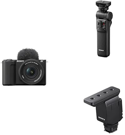 Sony ZV-E10 II | Vlog Camera APS-C con Lente Interchangeable 16-50mm II f/3.5-5.6 Power Zoom + GP-VPT2BT Shooting Grip Bluetooth + Microfono Shotgun ECM-B10