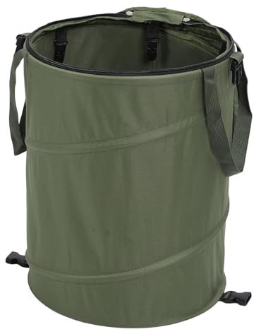 Sorandy Contenedor de Basura Para Camping, 24 Galones 91L Contenedor de Basura Plegable de Gran Capacidad con Tapa de Cremallera Contenedor de Basura Portátil para Camping, Picnic,