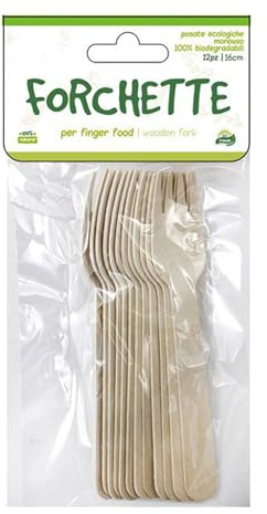 Fourchettes Biodégradables Couverts Jetables Fourchettes En Bois Couverts Ecologiques Compostables En Matériau Naturel Vaisselle Bio Eco Friendly Durabilité Pour Événements Green Packs de 12 Pièces