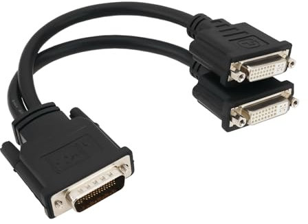 Be In Your Mind 1 x DMS-59-Stecker auf Dual-DVI-24+5-Buchse, Splitter-Verlängerungskabel, geeignet zum Anschluss von Grafikkartenmonitoren mit DMS-59-Anschlüssen (16 cm)