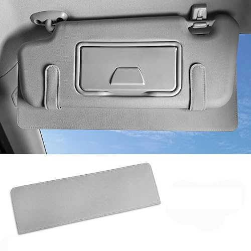 Constprog New Clip-On Car Sun Visor Extender - Anti-Glare Sunshade with UV Rays Blocking Function (Light grey)